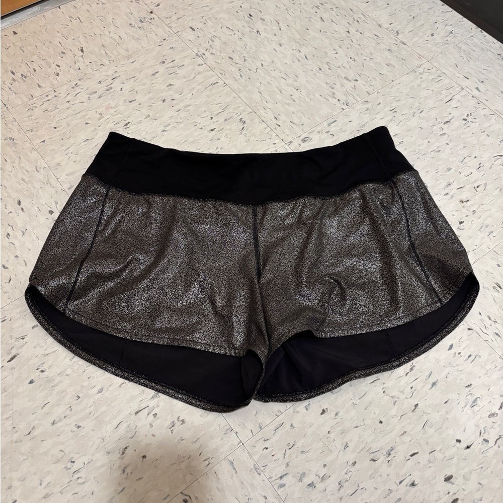 Lululemon Speedup Size 10 Black and Silver